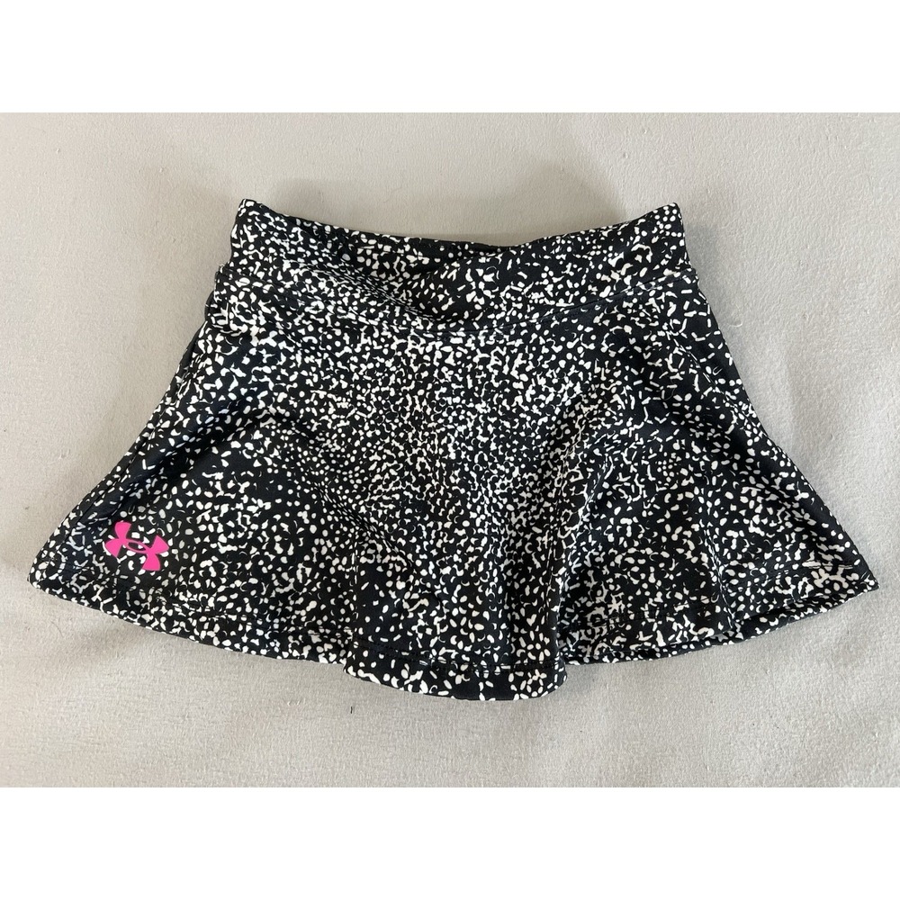 Under Armour Little Girls Athletic Skort Black White Sz 2T New